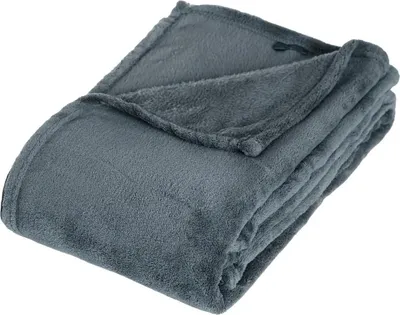 Produktbild von Plaid "kiesa" aus mikrofaser blau 125x150cm  - Atmosphera créateur d'intérieur