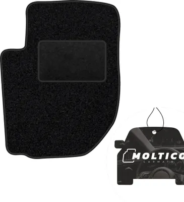 Produktbild von moto-MOLTICO Fahrer Fußmatte Auto Velours Fahrerseite Autoteppiche Schwarz Fahrermatte 1-teilig passend für Land Rover Freelander I 1998-2006