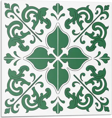 Immagine prodotto di Motivo vegetale con ornamenti - Piastrelle autoadesive - Rivestimento - Pannello murale - Piastrelle in PVC - Piastrelle in vinile - Piastrelle in PCV - Autoadesivo - Decorazione murale - 9 pezzi 30 x 30 cm