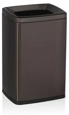 Produktbild von 2x Abfalleimer, 32 x 26,5 x 48 cm, schwarz, Chromnickelstahl/Kunststoff
