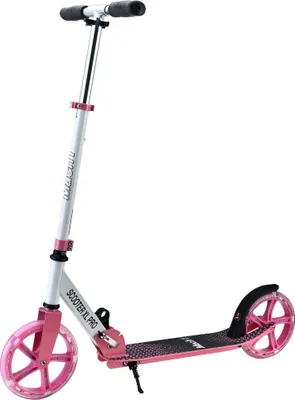 Produktbild von Mach1 Kickscooter Kinderroller Scooter Roller Cruiser Kick Jump Cityroller SCOOTER XL PRO - pink / weiß mit LED