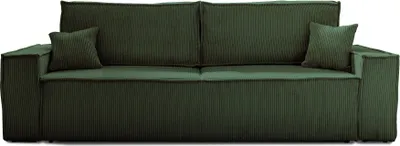Produktbild von Best Möbel Dellia, 3-Sitzer Sofa mit Schlaffunktion, mit Bettkasten, aus Cord, zeitgenössischer Stil , Grün