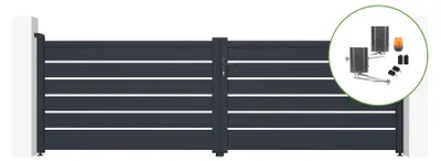 Produktbild von Flügeltor elektrisch 4m VOGEL H.120cm + Drehtorantrieb BUNKER B500