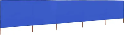 Produktbild von vidaXL 5-teiliges Windschutzgewebe 600 x 80 cm Azurblau