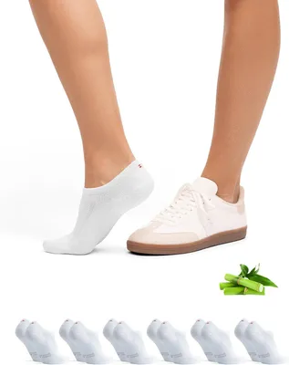 Productafbeelding van Set van 6 paar lage onzichtbare sokken voor dames en heren, met viscose, polyamide en elastaan en siliconen hielgrip