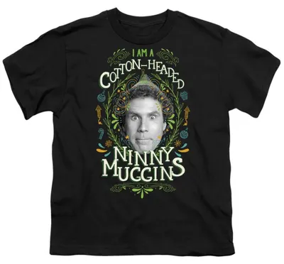 Produktbild von Elf - "Baumwolle Headed Ninny Muggins" T-Shirt für Kinder TV38722 (140-146) (Schwarz)