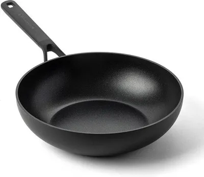 Produktbild von Induktions-Wokpfanne – Aluminium mit Keramik-Antihaftbeschichtung – PFAS-frei – 28 cm/36 Liter – Schwarz – Backofen- und spülmaschinenfest Induktions-Wokpfanne