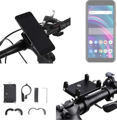Produktbild von K-S-Trade Handyhalterung für das Fahrrad kompatibel mit BLU Studio X5 Max Halter Lenkstange Fahrradhalterung Motorrad Bike Mount Befestigung