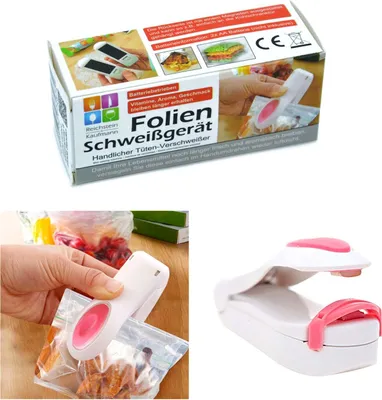Produktbild von Folienschweißer Handliches Folienschweißgerät Weiss Tüten Verschweißer Folienschweisser Tütenverschluss Beutelverschließer Mit Magnet