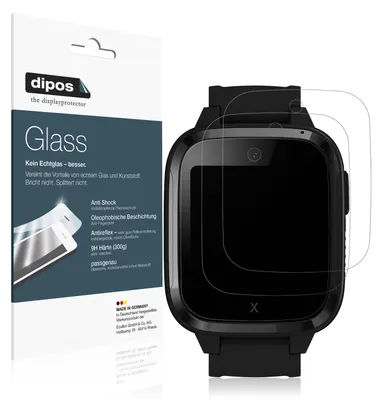 Produktbild von 2x Schutzfolie für XPLORA Kidzi Smartwatch matt - Anti-Shock 9H Folie dipos Glass Kunststoffglas
