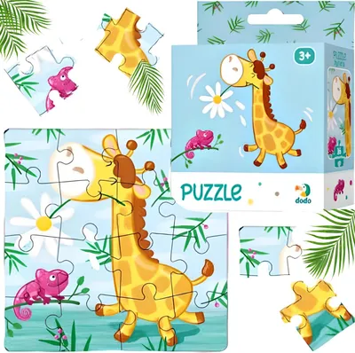 Produktbild von Giraffe Thema Puzzle 16 Stück Puzzle für Kinder Charmante Giraffe