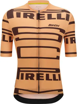Immagine prodotto di Santini Pirelli maglia da ciclismo a maniche corte Orange L uomo Orange L