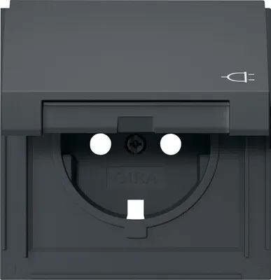Produktbild von GIRA 492267 Abdeckung SCHUKO-Steckdose Klappdeckel TX_44 Anthrazit
