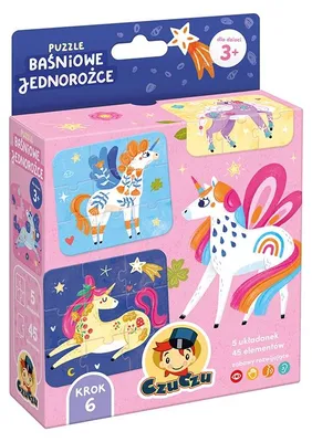 Zdjęcie produktu dla CzuCzu Puzzle Baśniowe Jednorożce 3+