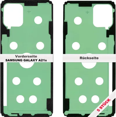 Produktbild von 5x Samsung Galaxy A21s A217F Akkudeckel Klebefolie Kleber Backcover Rahmen Batterie Glue