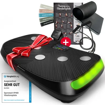 Produktbild von Sportstech Vibrationsplatte VP400 | 4D Multiachsen | 60 Intensitätsstufen
