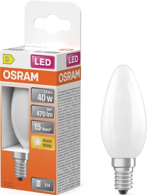 Zdjęcie produktu dla Osram 4099854467646, 3,4 W, 40 W, E14, 470 lm, 15000 h, Ciepłe białe
