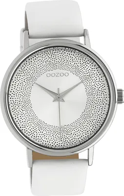 Produktbild von Oozoo Leder Damen Uhr C10575 Analog Quarzuhr Armband weiß Timepieces D2UOC10575
