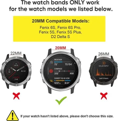 Produktbild von Strap-it Nylon Quickfit Smartwatch-Armband - passend für Garmin Fenix 5s (Plus) / Fenix 6s (Pro) / Fenix 7s / Fenix 8 - 43mm (Pro - Solar - Saphir) - schwarz