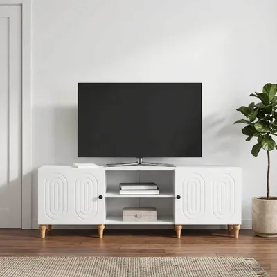 Immagine prodotto di Maison Exclusive - Mobile TV bianco 150 x 31 x 50 cm in materiale derivato dal legno