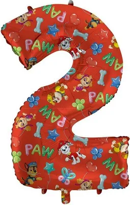 Produktbild von Paw Patrol Folienballon Zahl 2