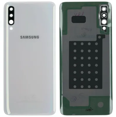 Produktbild von Samsung Galaxy A70 (SM-A705F) Backcover + Kameraglas + Kleber, Weiß
