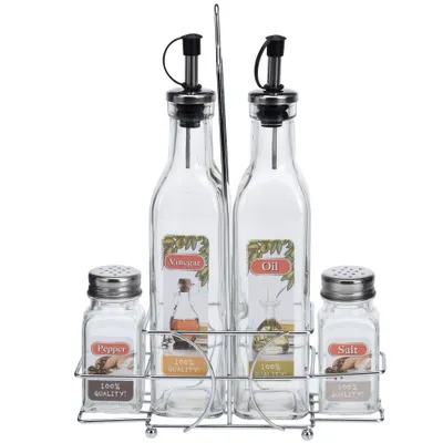 Produktbild von Excellent Houseware Öl-/Essig-Servierset, Glas, 7x18 cm, 250 ml, transparent