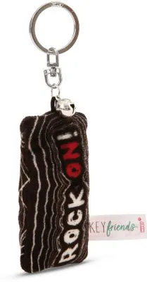 Productafbeelding van Mini-pluche sleutelhanger, 8 cm, met belletje