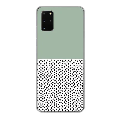 Produktbild von MuchoWow® Handyhülle Schutzhülle Hülle für Samsung Galaxy S20 Plus Polka dots - Grün - Schwarz Silikon Softcase Handy Hülle - Hartschale
