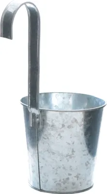 Image de Pot de fleurs en zinc à suspendre Ø 13 cm - Lot de 6 - Balcon Fleurs Herbes aromatiques Pot à suspendre