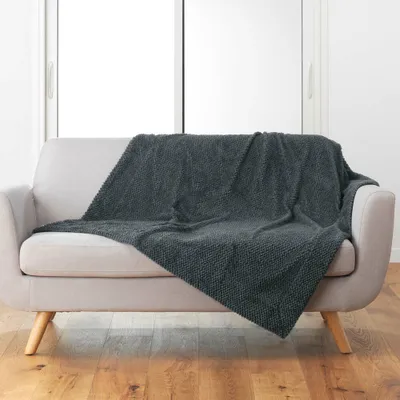 Produktbild von Schafsfell Kuscheldecke 180 x 220 cm Zorion Grau