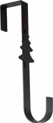 Produktbild von Schwarzer Metall Türhaken für Kränze 29 x 7 cm