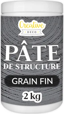 Image de Creative Deco Modeling Paste Pâte de Structure Grain Fin 2kg Gris Foncé