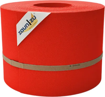 Produktbild von Sichtschutzstreifen zaun|zu PREMIUM 35m Rolle PP Zaunblende für Doppelstabzaun Rot, 35m