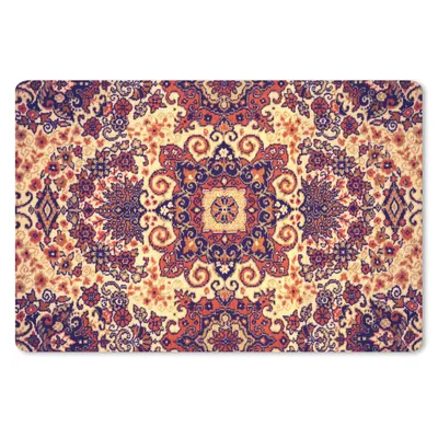 Produktbild von MuchoWow® Schreibtischunterlage Perserteppich - Muster - Rot - Gelb 60x40 cm - XXL Mauspad - Großes Mauspad