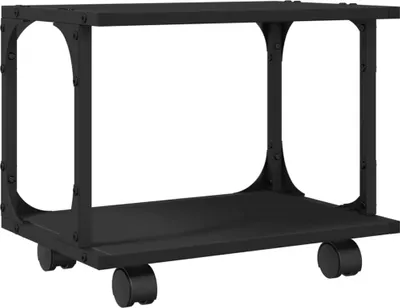 Produktbild von vidaXL Druckerständer 2 Ablagen Schwarz 41x28x33,5 cm Holzwerkstoff