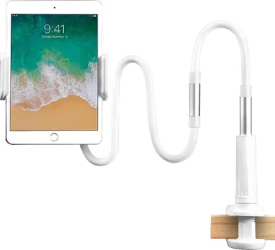 Obrázek produktu pro Stojan na tablet Nastavitelný kompatibilní stojan na iPad Stojan na iPad Stojan na tablet Nastavitelný držák Stojan na stolní počítač Stojan na tablet kompatibilní se smartphonem na pohovce(White-1)