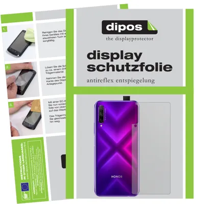 Produktbild von 2x Schutzfolie für Honor 9X Rückseite matt Displayschutzfolie Folie Display Schutz dipos