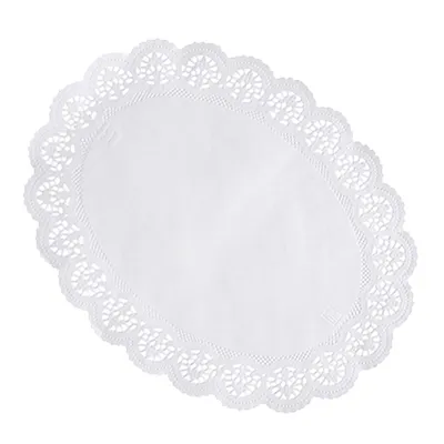 Produktbild von PAPSTAR 100 Tortenspitzen oval 36 cm x 28 cm weiss | Folienbeutel (100 Stück)