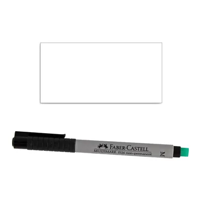 Produktbild von 25 beschreibbare Magnet-Etiketten Magstick® I 10 x 5 cm weiß I magnetische Beschriftungsfolie beschreibbar Magnet-Streifen zum Beschriften I mag_068