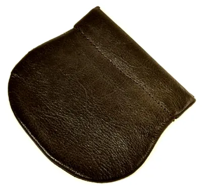 Produktbild von Münzbörse mit Schnappverschluss aus Leder für Herren - schwarz