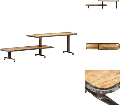 Produktbild von vidaXL TV-Schrank 160x30x40 cm Massivholz Mango -  TV-Möbel