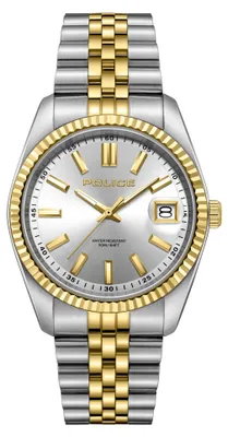 Produktbild von Police Herrenuhr Silber-Gold Police-PEWGH0001502