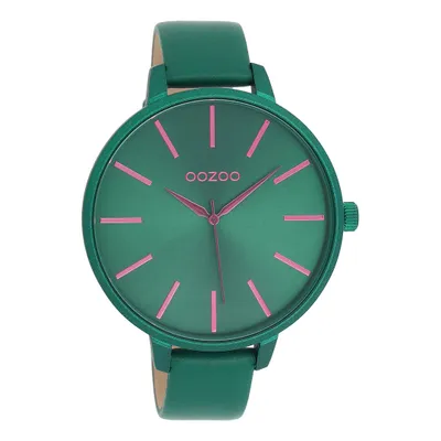 Image de Montre Oozoo vert cuir Timepieces dames montre à quartz analogique UOC11440