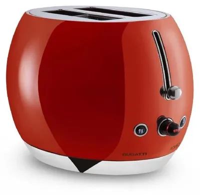 Produktbild von BUGATTI - Romeo, Multifunktions-Design-Toaster aus Edelstahl, 7 Bräunungsstufen, 4 Funktionen, ohne Zange, 870-1035 W, Rot