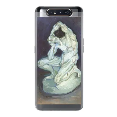 Produktbild von MuchoWow® Handyhülle Schutzhülle Hülle für Samsung Galaxy A80 Gipsskulptur eines knienden Mannes - Vincent van Gogh Silikon Softcase Handy Hülle - Schutzdeckel
