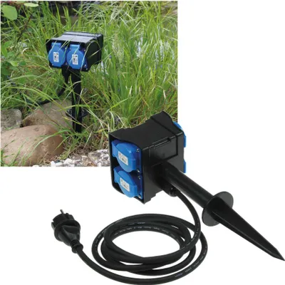 Produktbild von ChiliTec Gartensteckdose 4-fach mit Erdspieß
