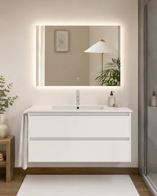 ORIGEN BATH IBIZA Badmöbel mit Waschbecken 80x45 cm, Weiß