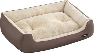 Produktbild von Hundebett, Hundekissen mit umschaltbarem Kissen, 85 x 65 x 21 cm, braun