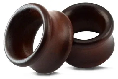 Productafbeelding van ZeSen Sieraden, tunnel 10 mm, vintage, natuurlijke, organische houten oorbellen, tunnel